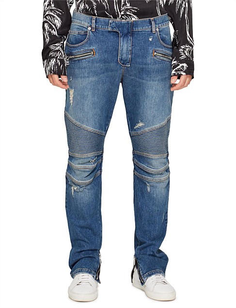 BIKER DENIM PANTS