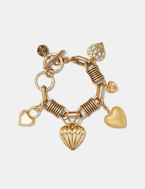 Elle Ferguson Paris Heart Charm Bracelet