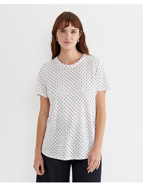 TONIA SPOT LINEN TEE