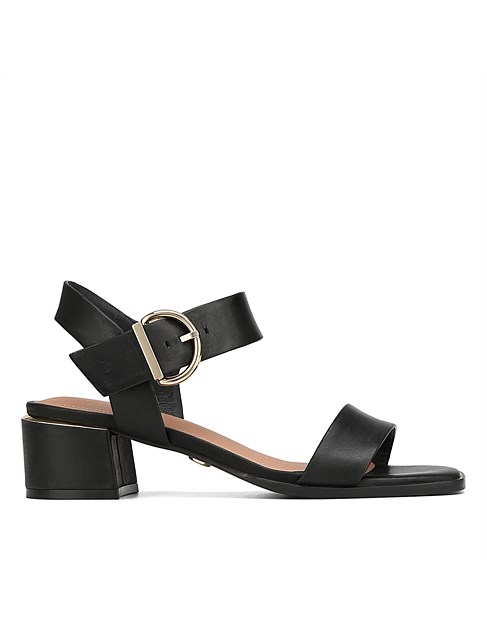 IMMI Black Leather Block Heel