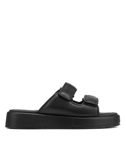 CODI Black Leather Flatform