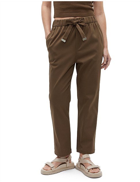 TAPERED LEG TIE PANT