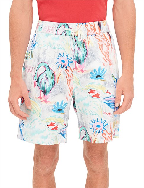 Relaxed-Fit Printed Bermuda Shorts