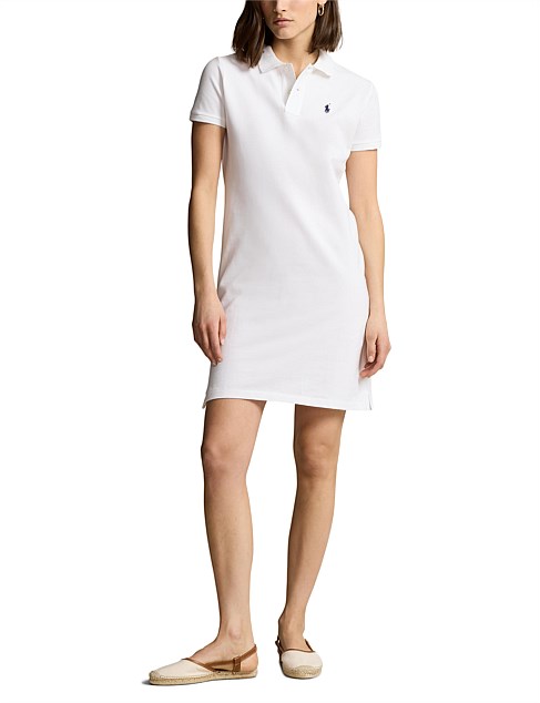 COTTON MESH POLO DRESS