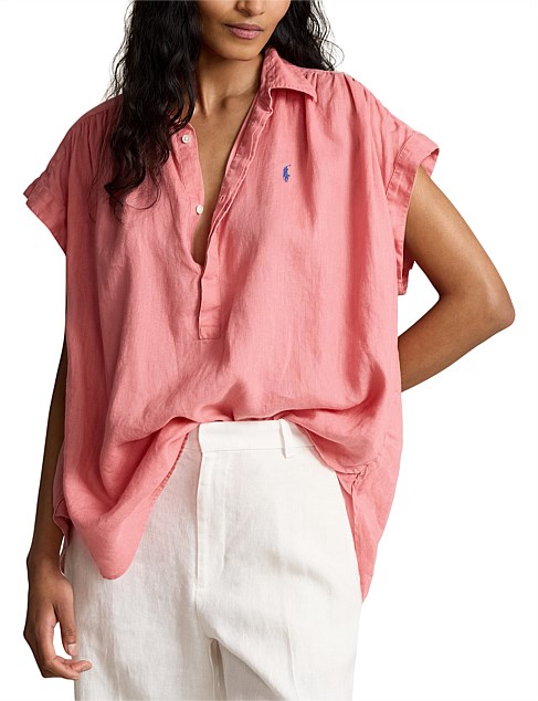 LINEN POPOVER SHIRT