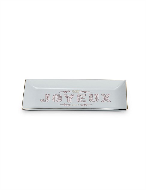 JOYEUX DECAL HOSTESS TRAY 28CM WHITE