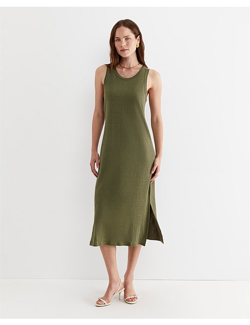 TONIA LINEN TANK DRESS