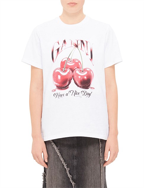 Basic Jersey Cherry Relaxed T-shirt