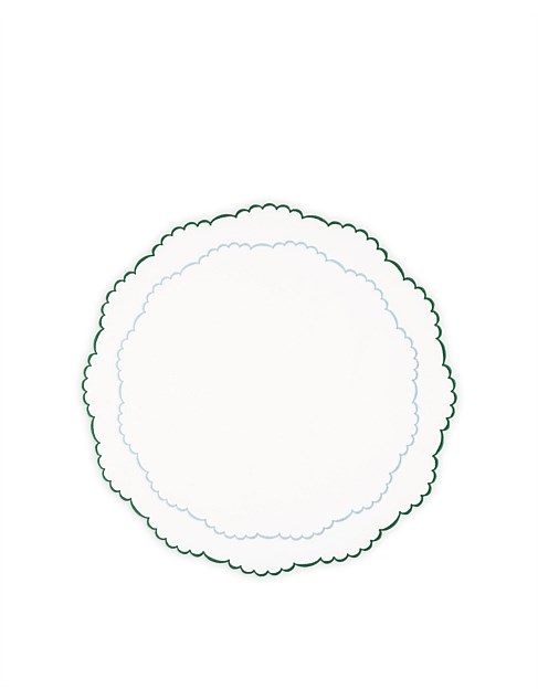 ALLEGRA ROUND PLACEMAT 41CM SET OF 2 BLUE/GREEN