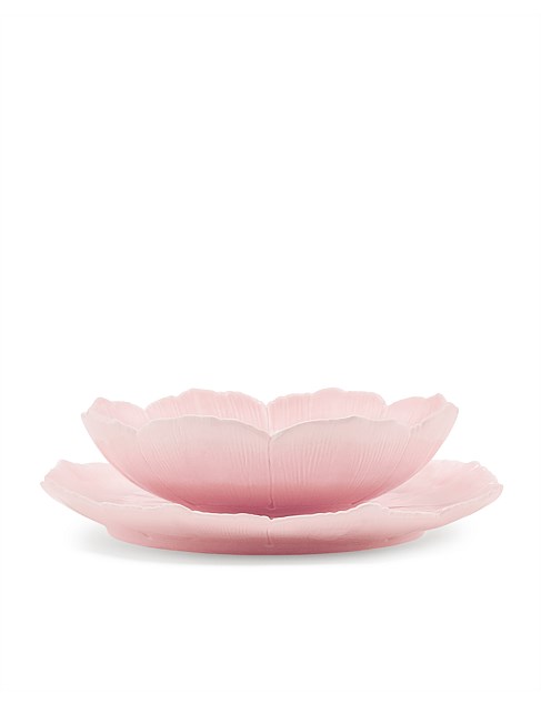 CHERRY BLOSSOM PASTA BOWL 22CM SET OF 2 PINK