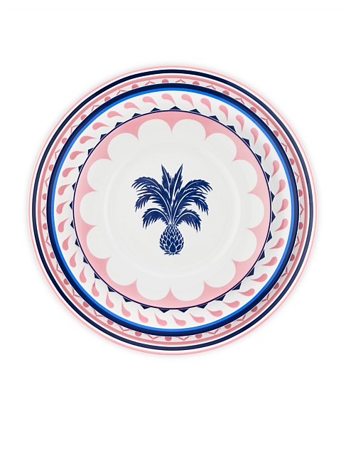 JAIPUR CHARGER PLATE 31CM PINK/ BLUE