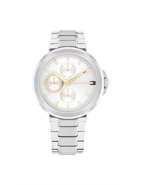 LORI STAINLESS STEEL SILVER DIAL WATCH