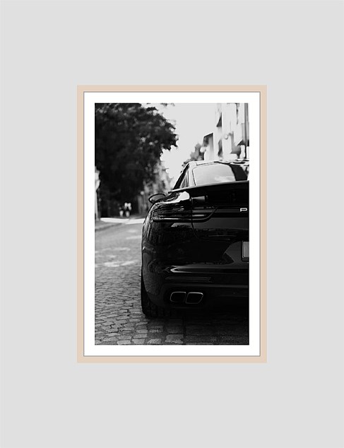 Mono Porsche A4 Framed Print