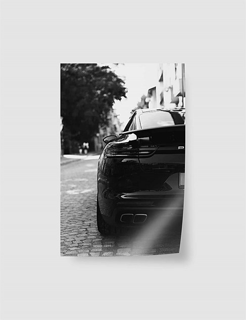 Mono Porsche 90 x 60 Unframed Print