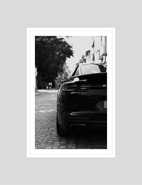 Mono Porsche 90 x 60 Framed Print