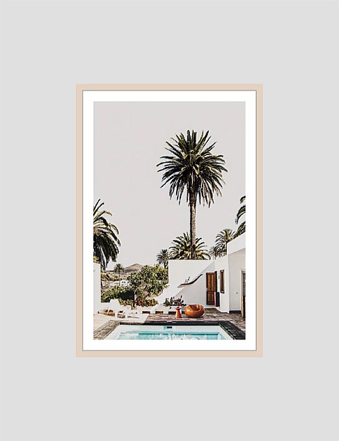 Palm Vacation A4 Framed Print