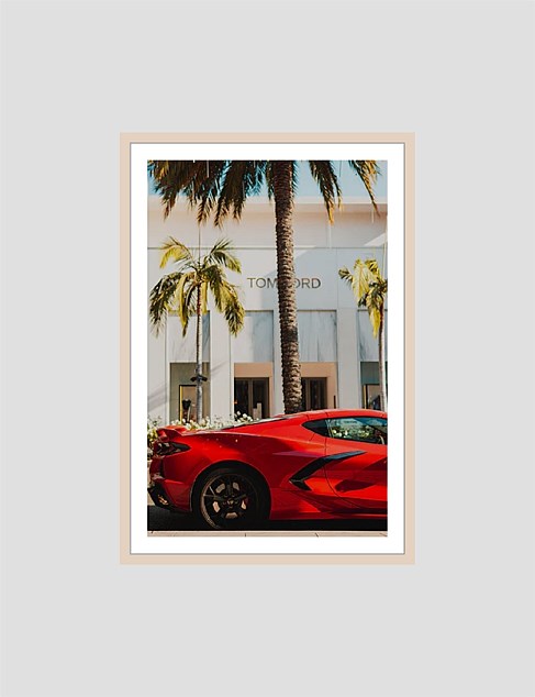 Corvette on Rodeo Drive A3 Framed Print