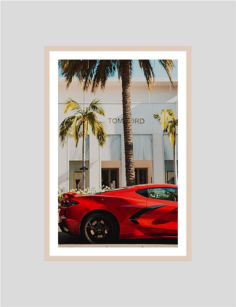 Corvette on Rodeo Drive 120 x 80 Framed Print