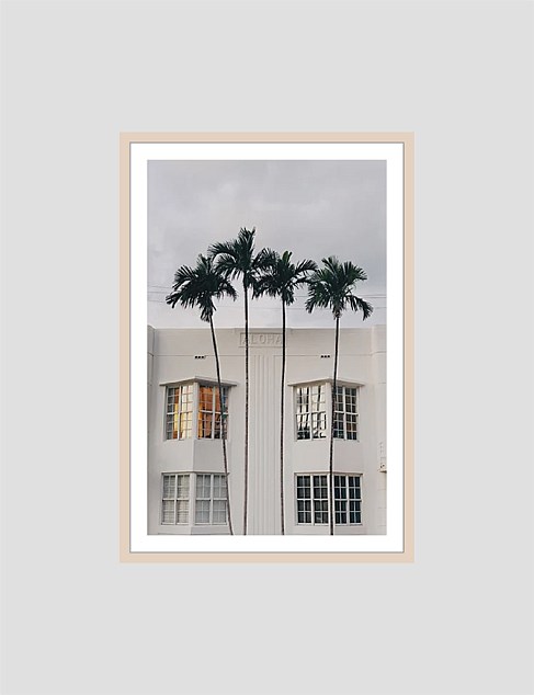 Miami Shops A4 Framed Print