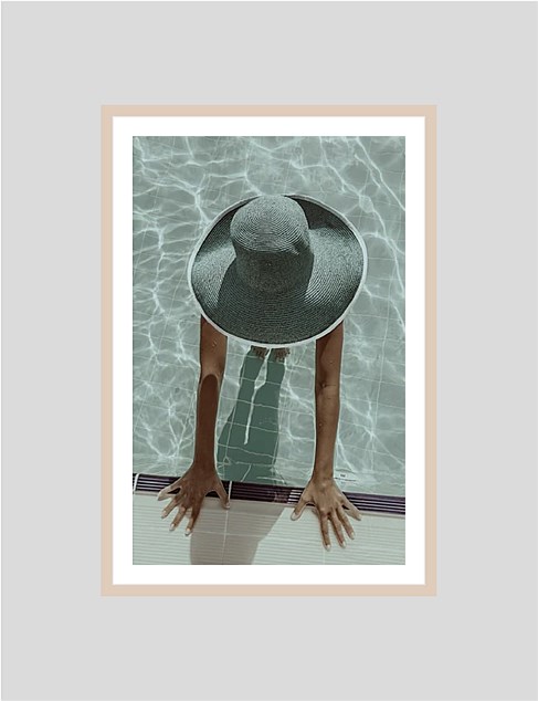 Pool Day 90 x 60 Framed Print