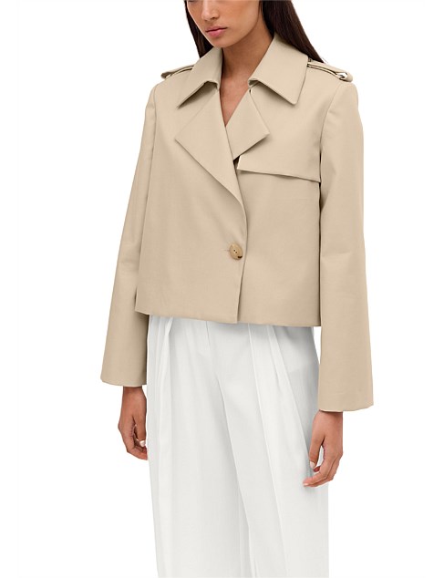 SHELL COTTON ELLIPSIS TRENCH