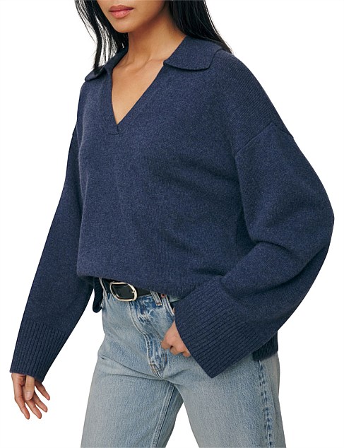 Sawyer Oversized Cashmere Polo