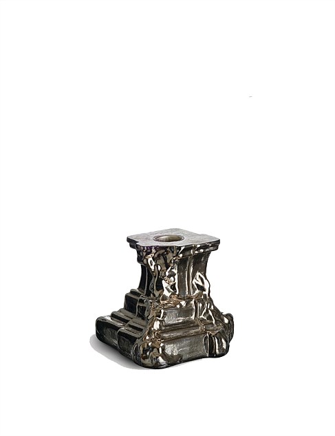 ROCKY BAROQUE CANDLESTICK GLOSSY GLAZE 95MM