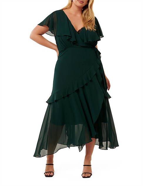 ARIANNA CURVE SLIP WRAP DRESS