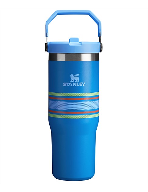 CLASSIC FLIP STRAW TUMBLER 30OZ VARSITY AZURE MESH - AZURE MESH