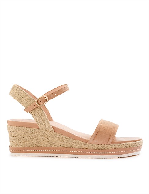 HARRIS CAMEL SUEDE WEDGE HEEL