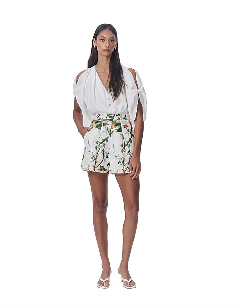 Mirria Printed Linen Shorts