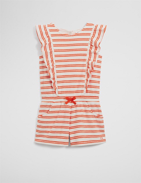 GOTS-Certified Organic Terry Stripe Playsuit