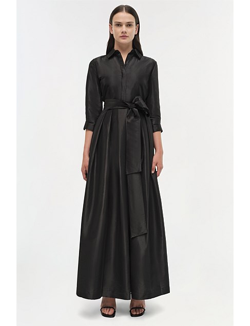 JULIP SHORT SLEEVE BELTED GOWN