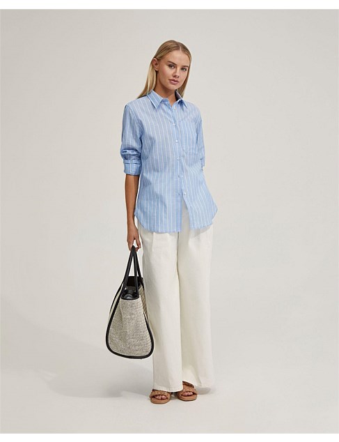 ARIEL STRIPED VOILE SHIRT