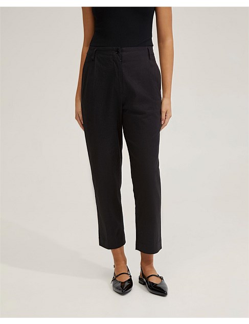 KATE LINEN PANTS W/CONTRAST PANEL