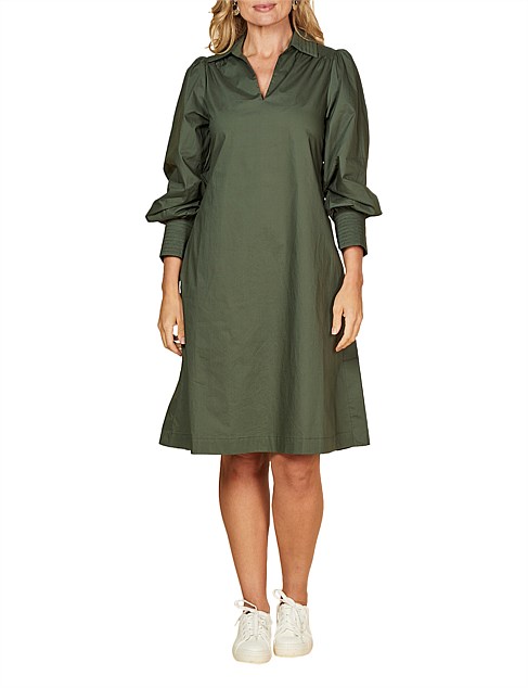 Blaine Collared Poplin Dress