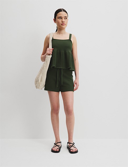 Teen Organically Grown Cotton Textured Knit Cami