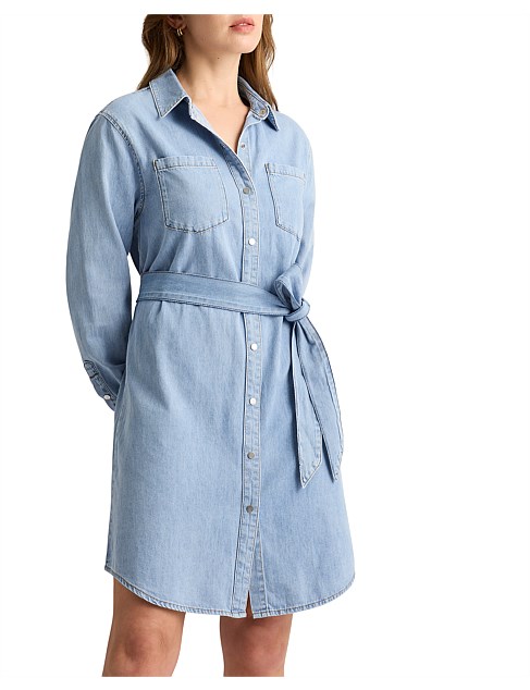 MERYL COTTON DENIM DRESS