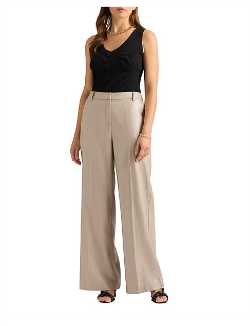 FREIDA FOILED LINEN PANT