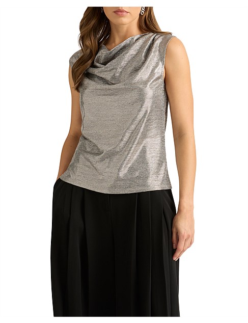 LEXAH FOIL JERSEY TOP