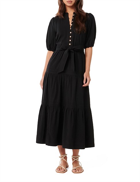 LEONA TIERED MIDI DRESS