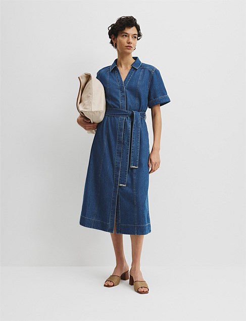 Chambray Midi Dress