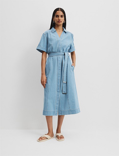 Chambray Midi Dress