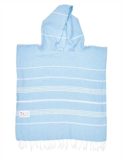 Baby Blue Kids Hooded Beach Towel