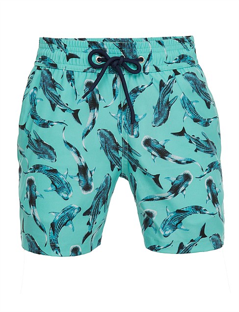 Blue Whale Shark Boy's Swim Shorts