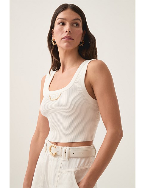 Estella Cropped Knit Tank