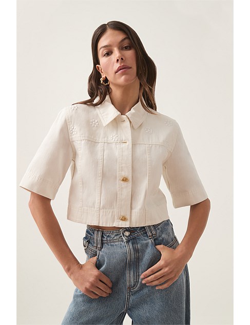 Ren Denim Crop Shirt