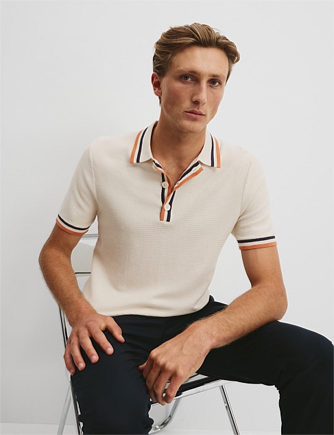 Australian Cotton Contrast Trim Polo