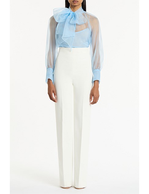 IVORY DOUBLE TWILL WIDE CLASSIC PANT