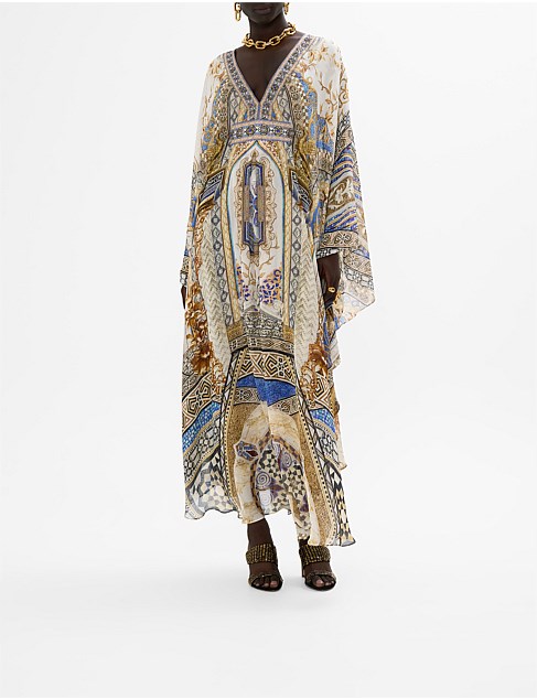 LONG KAFTAN WITH WAIST DETAIL